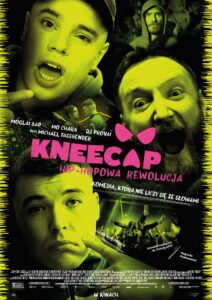 Plakat filmu "Kneecap. Hip-hopowa rewolucja"